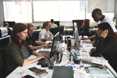 Startup business team working in the office