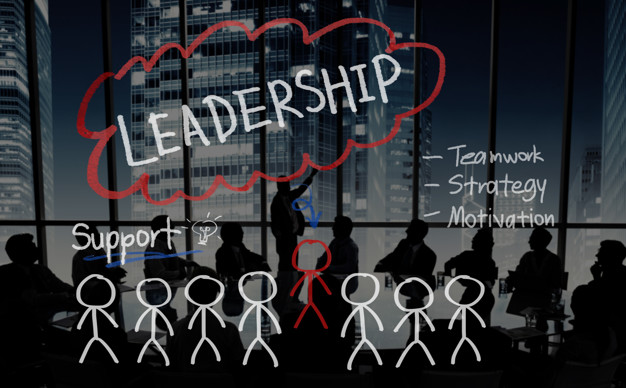 leadership teamwork management support strategy concept